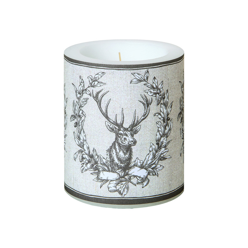 Stumpenkerze Landhaus-Serie Hirsch