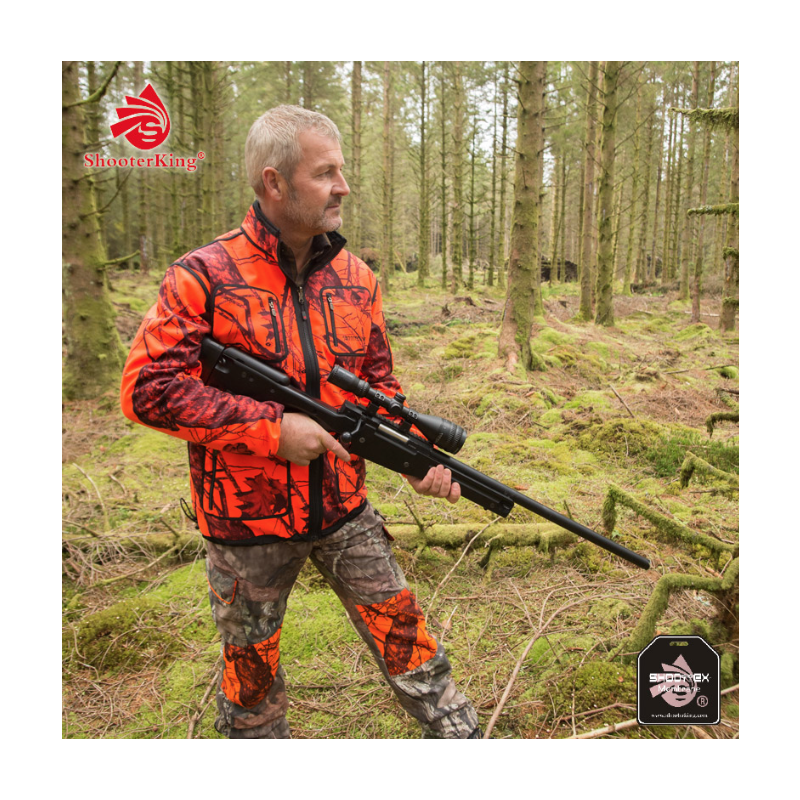 SHOOTERKING Softshell Herren Jacke 2 in 1 Mossy Blaze Orange 3XL/ 58