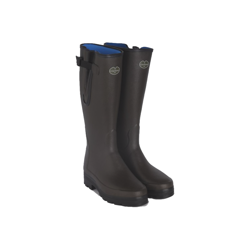 LE CHAMEAU Vierzonord Herrenstiefel mit Neoprenfutter Marron Fonce