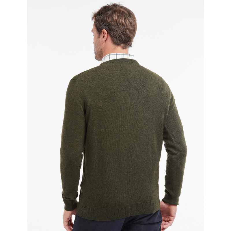 BARBOUR Essential Lambswool V Ausschnitt Seaweed Green