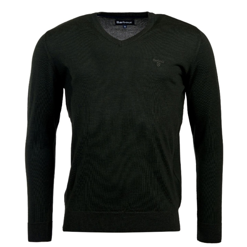 BARBOUR Merino V-Neck Pullover M