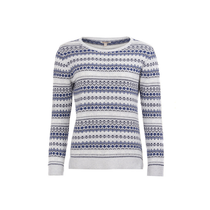 BARBOUR Roseberry Knit Pale Grey Marl Pullover