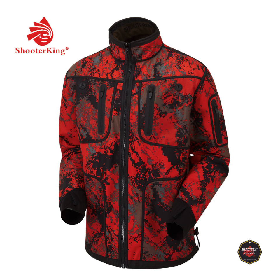 SHOOTERKING Softshell Jacke Forest Mist Red 2XL