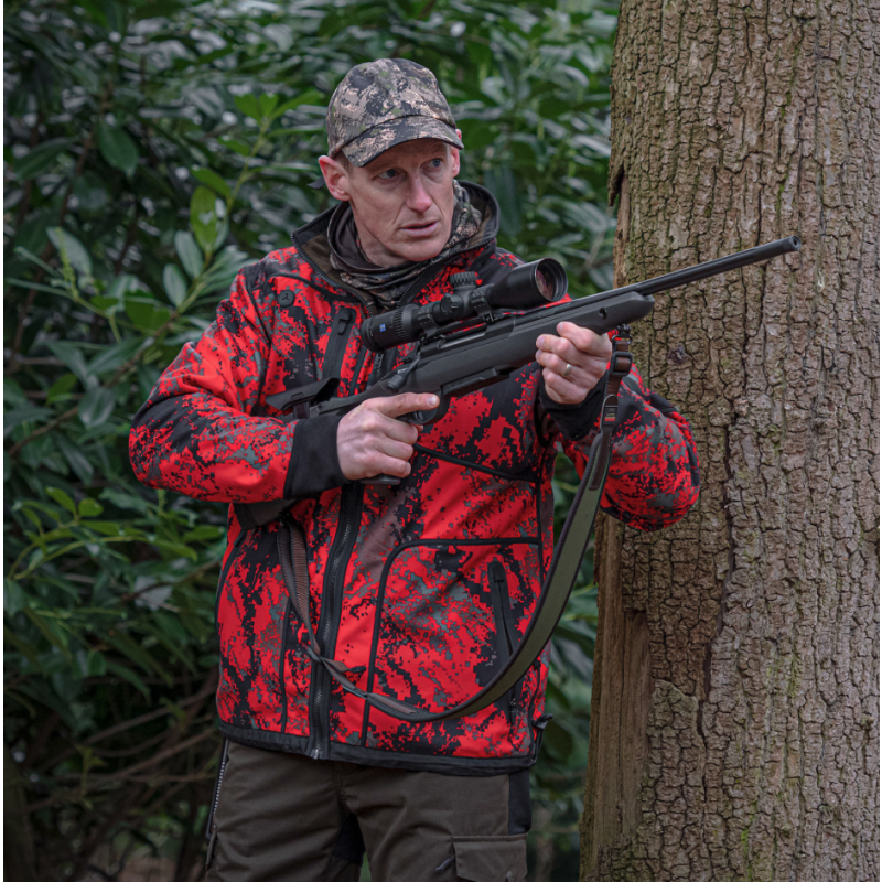 SHOOTERKING Softshell Jacke Forest Mist Red 2XL