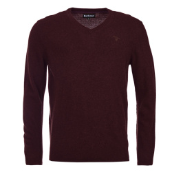 BARBOUR Essential Lambswool V Ausschnitt Merlot