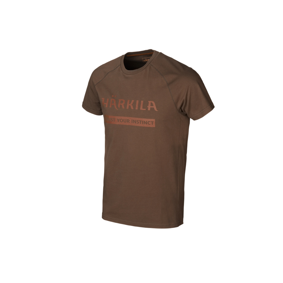 H&Auml;RKILA T-Shirt TRUST YOUR INSTINCT Slate Brown