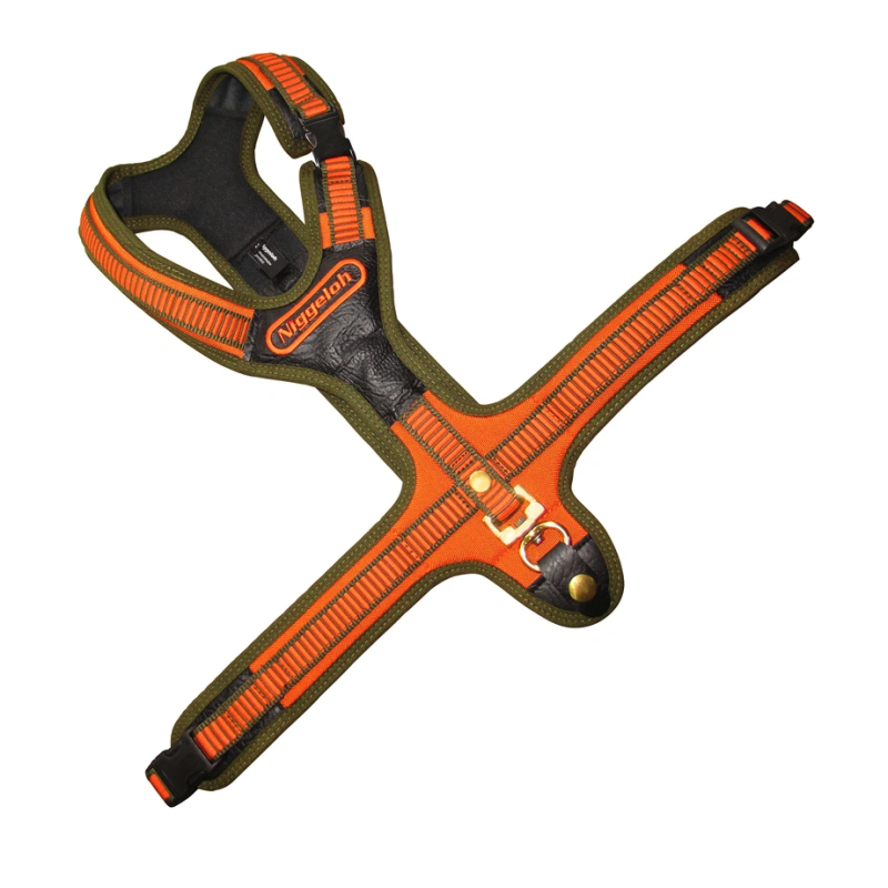 NIGGELOH Hundeführgeschirr Follow Orange/ Olive