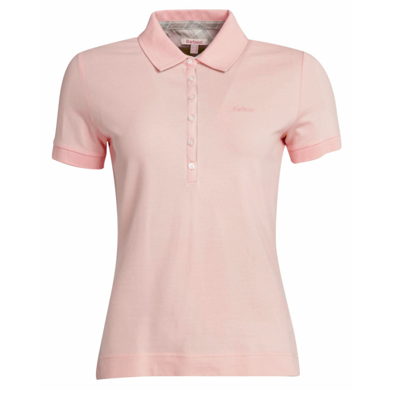 BARBOUR Portsdown Top Poloshirt Petal Pink/ silver Birch