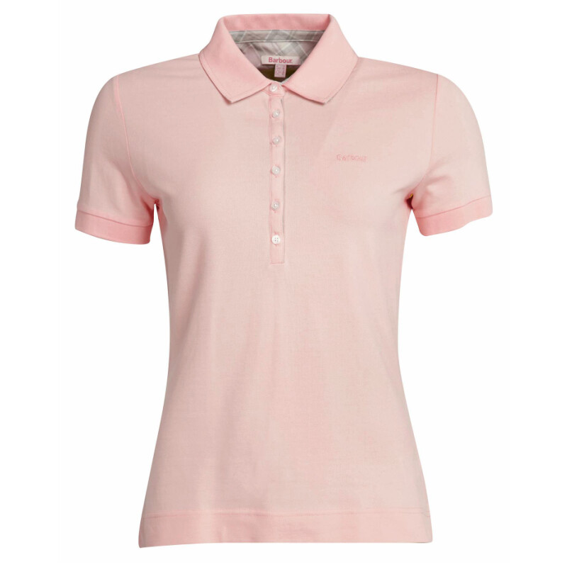 BARBOUR Portsdown Top Poloshirt Petal Pink/ silver Birch...