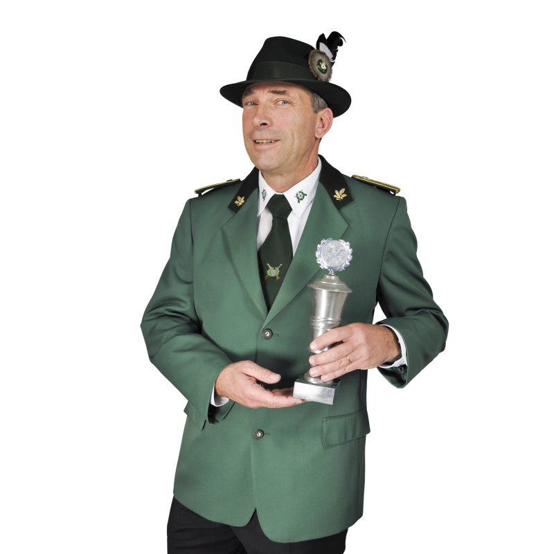 SCHÜTZENHEMD Langarm mit Stick Slim Fit EU 42