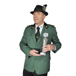 SCHÜTZENHEMD Kurzarm mit Stick Slim Fit EU 42