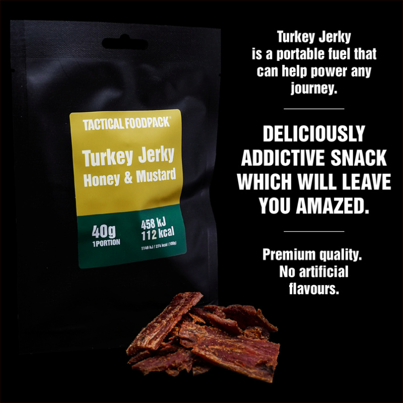 TACTICAL FOOPACK Turkey Jerky Honey & Mustard 40g