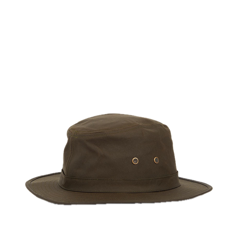BARBOUR Dawson Wax Safari Hat Olive
