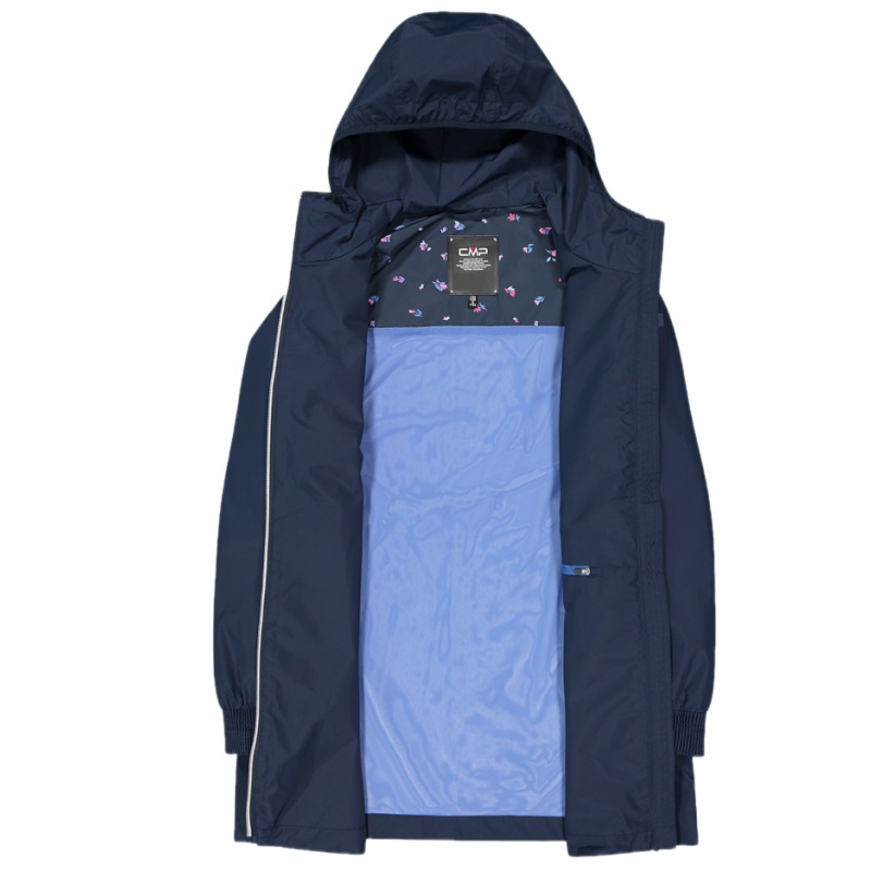 CMP Damen Jacke mit Fix Hood aus Polypongee Blau