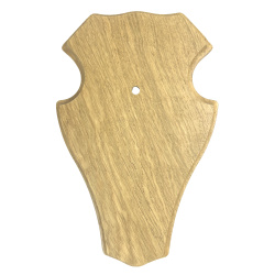 Gehörnbrett Reh 22x13 cm hell rund o. Kieferfach