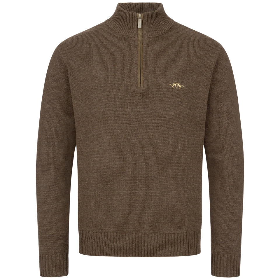 BLASER Herren Woll HZ Sweater Braun