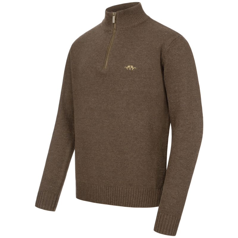 BLASER Herren Woll HZ Sweater Braun