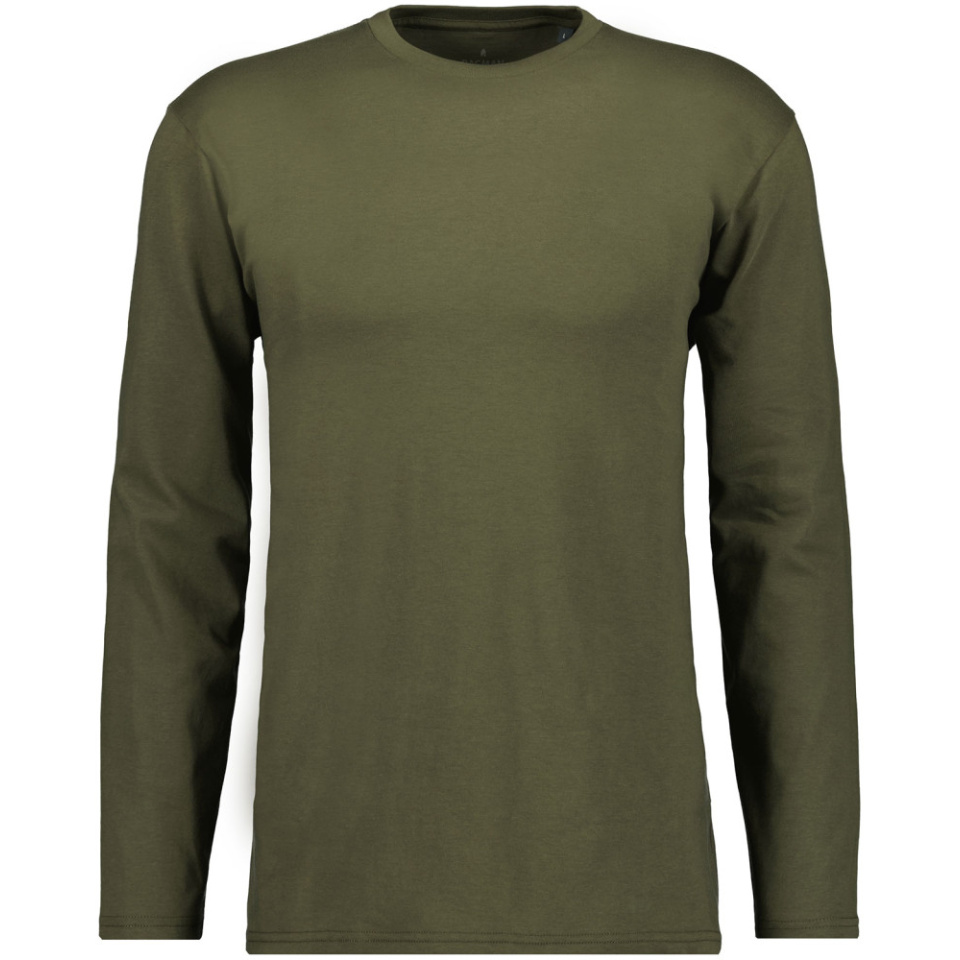 RAGMAN Langarm-Shirt Rundhals Dunkelgrün