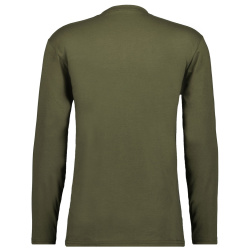 RAGMAN Langarm-Shirt Rundhals Dunkelgrün