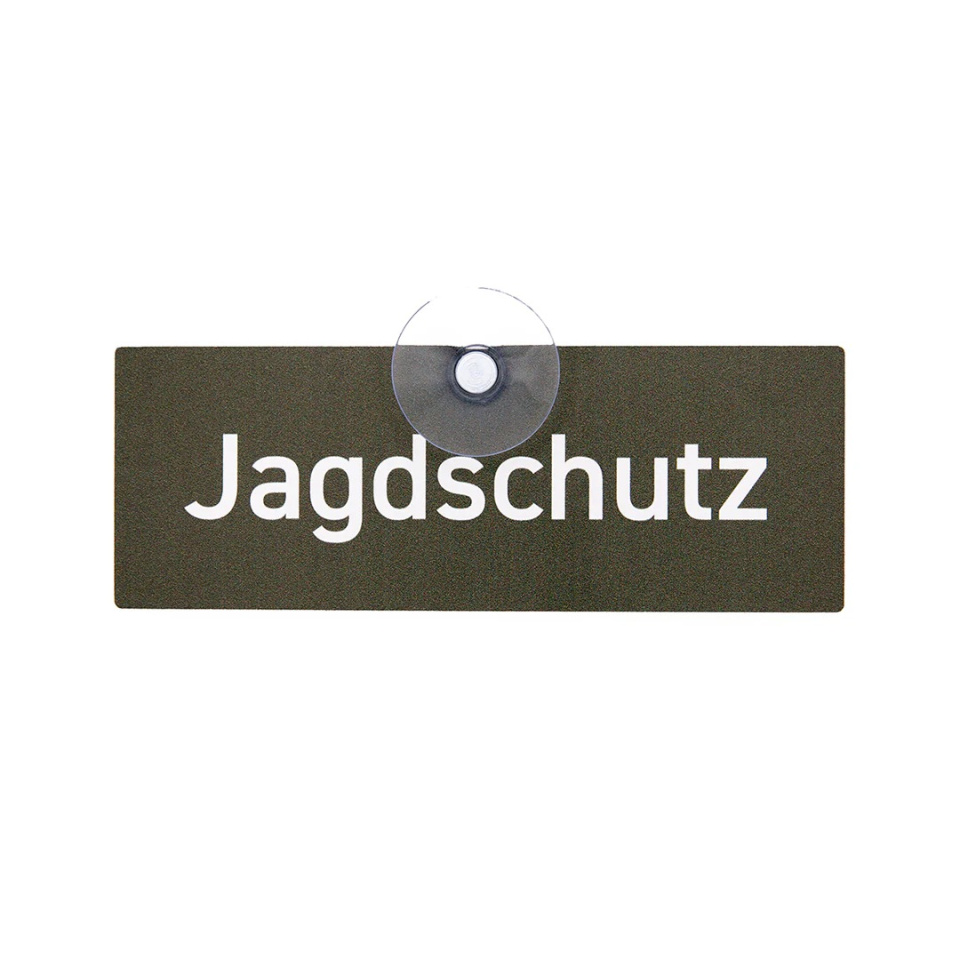 WILDE HILDE Jagdschild mit Saugnapf "JAGDSCHUTZ"