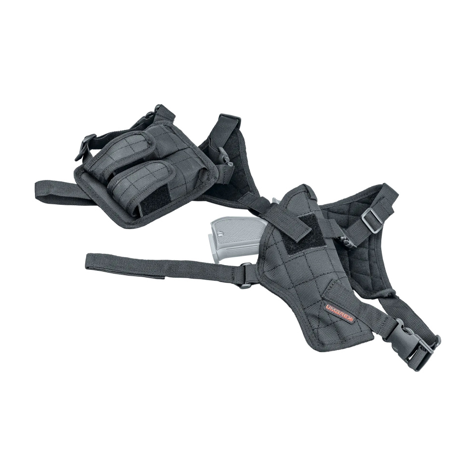 UMAREX Schulterholster Nylon Typ A  für große Pistolen mit Doppel-Magazintasche