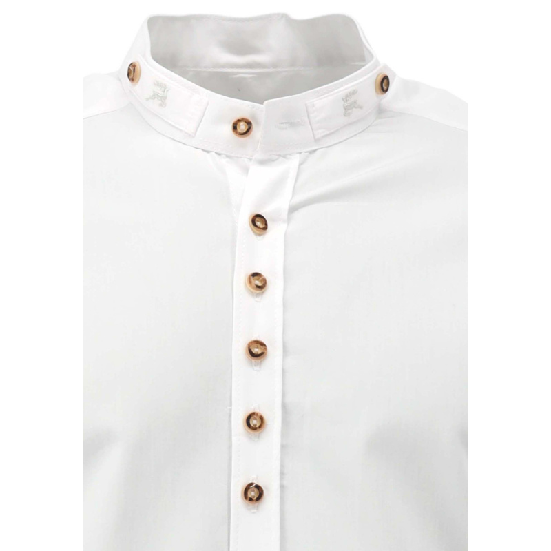 OS TRACHTEN Herrenhemd 1/1 Arm Slim Fit Weiß