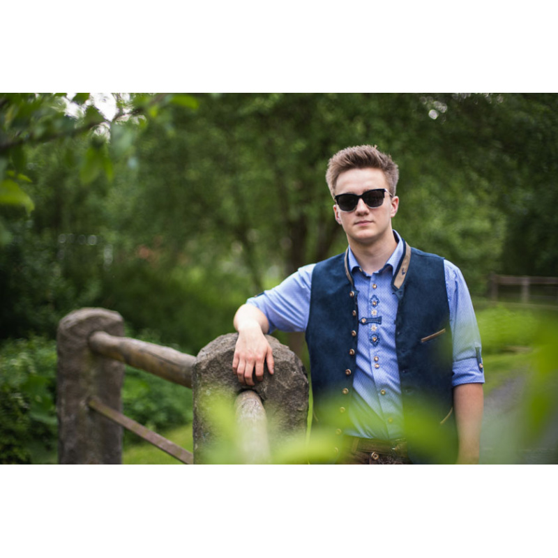 OS TRACHTEN Herrenweste 3 Leistentaschen Anthrazit