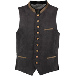 OS TRACHTEN Herrenweste 3 Leistentaschen Anthrazit
