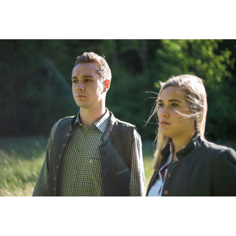 OS TRACHTEN Herrenweste 3 Leistentaschen Dunkelgrün