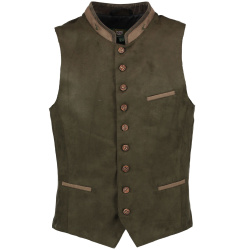 OS TRACHTEN Herrenweste 3 Leistentaschen Dunkelgrün