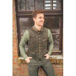 OS TRACHTEN Herrenweste 3 Leistentaschen Dunkelgrün