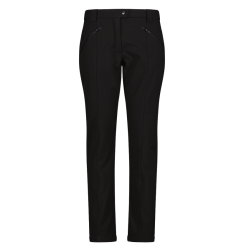 CMP Damen Hose aus Softshell mit sichtbarer Naht vorne Schwrarz