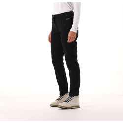 CMP Damen Hose aus Softshell mit sichtbarer Naht vorne Schwrarz