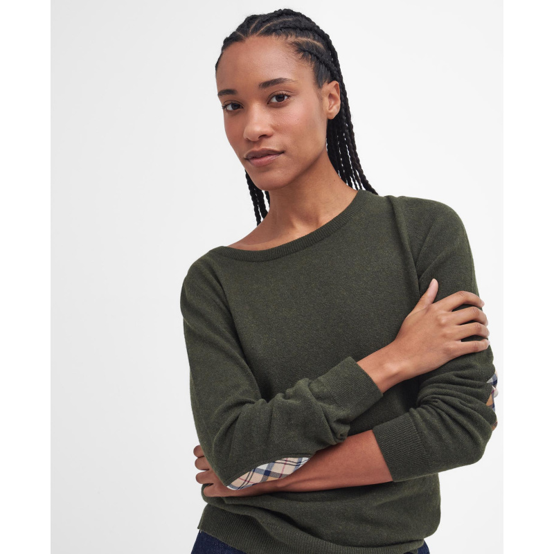 BARBOUR Rundhals-Pullover Pendle Olive