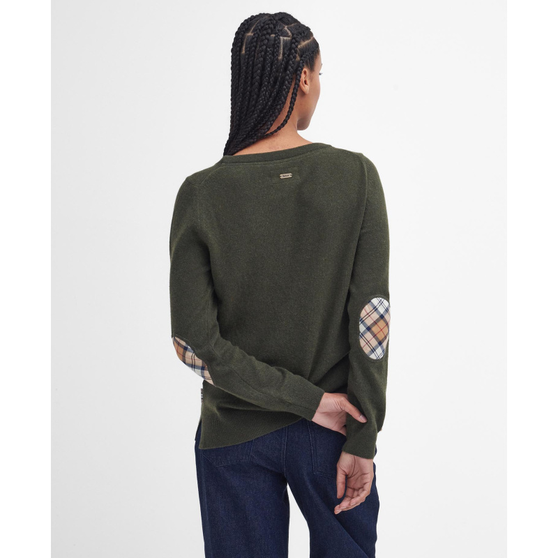 BARBOUR Rundhals-Pullover Pendle Olive