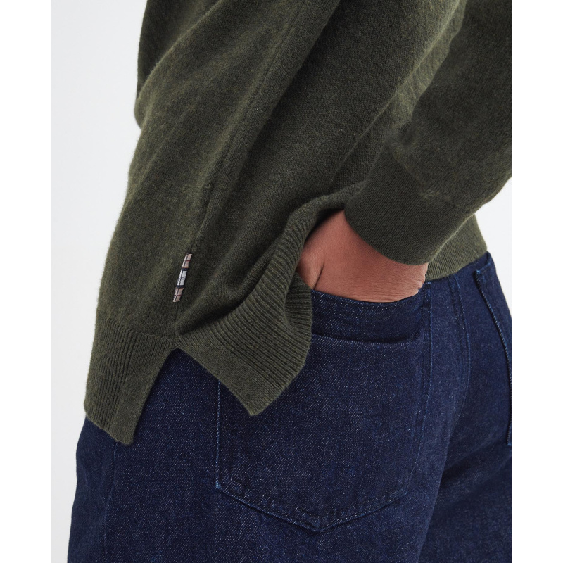 BARBOUR Rundhals-Pullover Pendle Olive