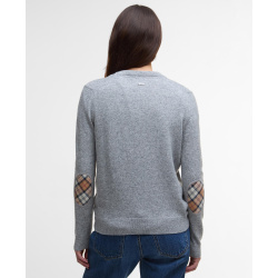 BARBOUR Cardigan Pendle Grey Marl/Hessian Tartan