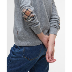 BARBOUR Cardigan Pendle Grey Marl/Hessian Tartan