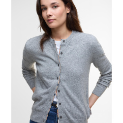BARBOUR Cardigan Pendle Grey Marl/Hessian Tartan