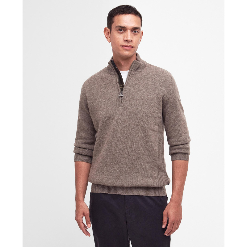 BARBOUR Holden Half Zip Sweater Military Marl