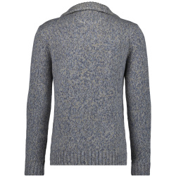 RAGMAN Strickpullover mit Troyer-Kragen Schilf Melange