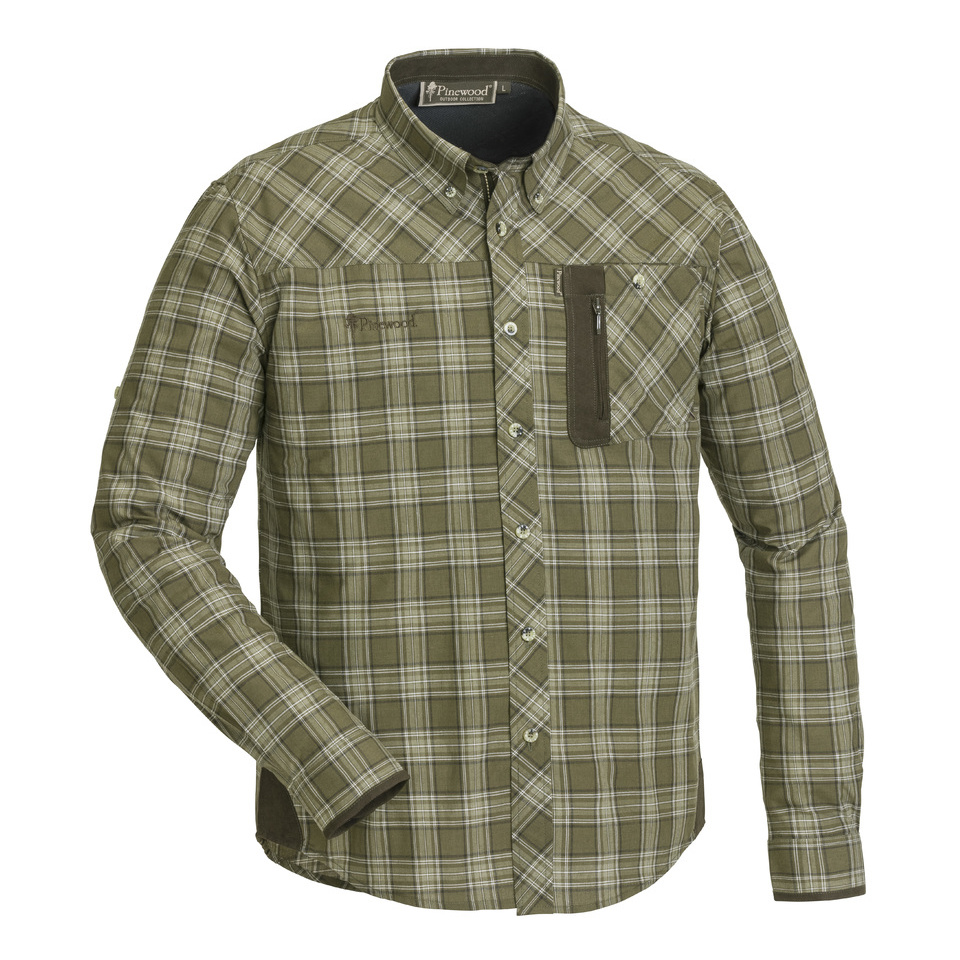 PINEWOOD Wof Hemd Olive Suede Braun