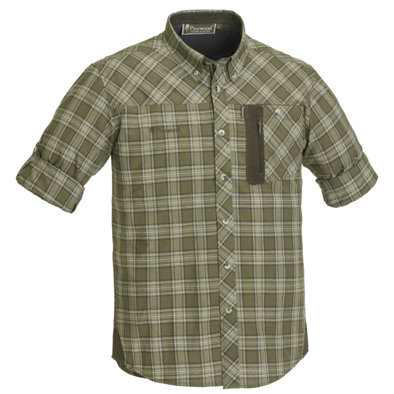 PINEWOOD Wof Hemd Olive Suede Braun