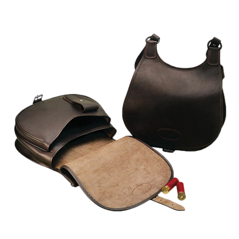 JAGDTASCHE Classik aus Rindleder Braun mit Vortasche...