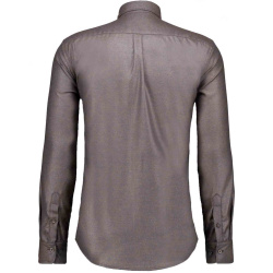 RAGMAN Uni-Hemd Ceramica, Button-down-Kragen dunkelbraun