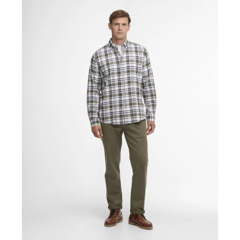 BARBOUR Hemd Hunwick Regular Olive