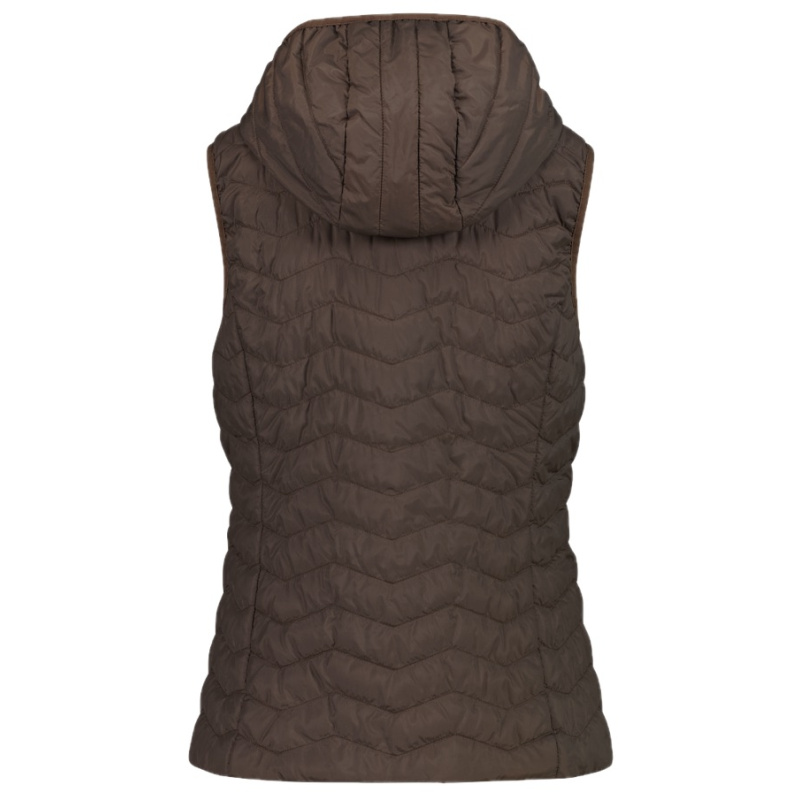 CMP Wattierte Weste mit Kapuze für Damen Braun