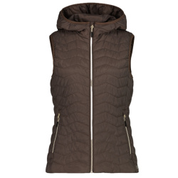CMP Wattierte Weste mit Kapuze für Damen Braun