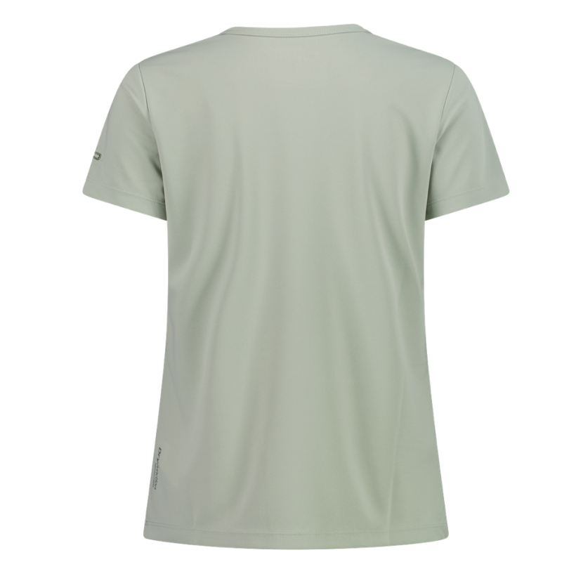 CMP Damen-T-Shirt aus Piqué mit Print vorne Pistacchio