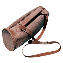 Jagdhorntasche aus Wollfilz mit Leder